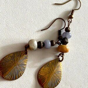 Agate Teardrop Earrings.